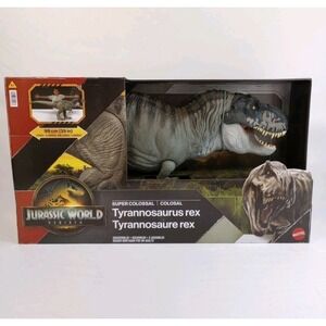 Mattel Jurassic World Rebirth Super Colossal Tyrannosaurus Rex 3ft Dinosaur Toy